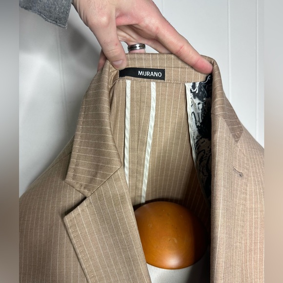 Murano Zac Tan Striped SUIT - Ultimate Modern Comfort - Picture 6 of 12